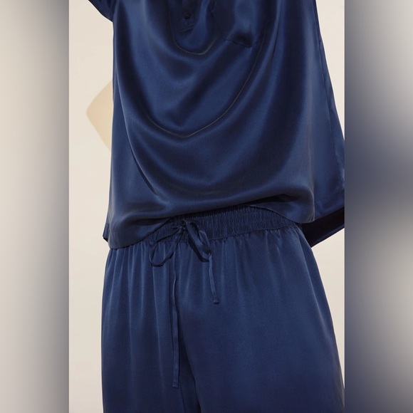 Eberjey Charles Washable Silk Short PJ Set - Picture 4 of 4